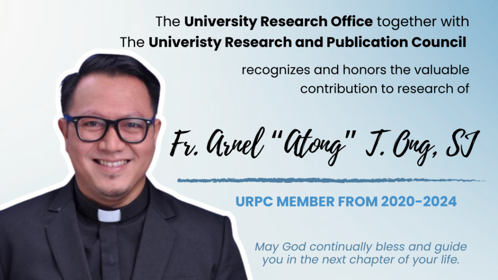 Recognition to Fr. Arnel “Atong” T. Ong, SJ